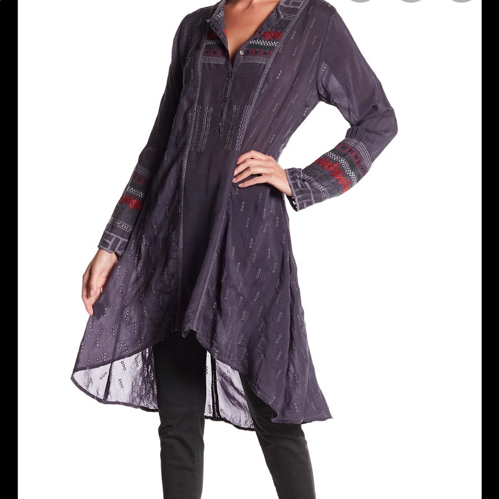 Johnny Was embroidered tunic dress